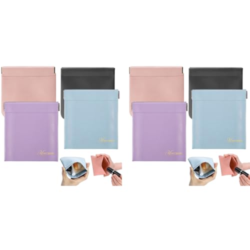 MAYCREATE® 4 Pack Mini Makeup Bag Small Pouches for Women PU Cosmetic Squeeze Top Pocket Storage Coin Purse Lipstick Jewelry Accessories Self-Closing 4.3X4.7In Assorted 2PCS MAYCREATE® 4 Pack Mini Makeup Bag Small Pouches for Women PU Cosmetic Squeeze Top Pocket Storage Coin Purse Lipstick Jewelry Accessories Self-Closing 4.3X4.7In Assorted 2PCS